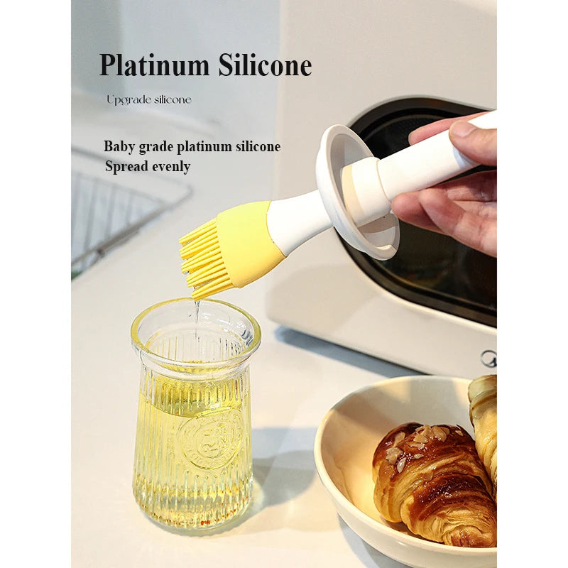 Olje-dispenser med silikonpensel – 2 i 1