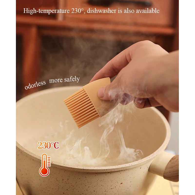 Olje-dispenser med silikonpensel – 2 i 1