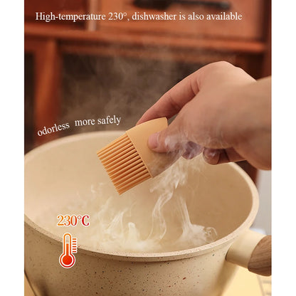 Olje-dispenser med silikonpensel – 2 i 1