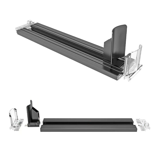 Skyvedispenser for flasker, bokser o.a.