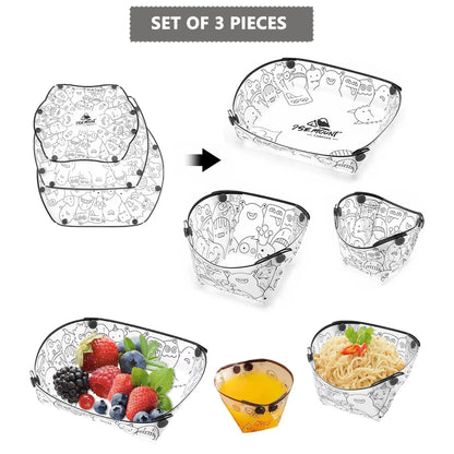 Sammenleggbart turservise – tallerken, skål og kopp