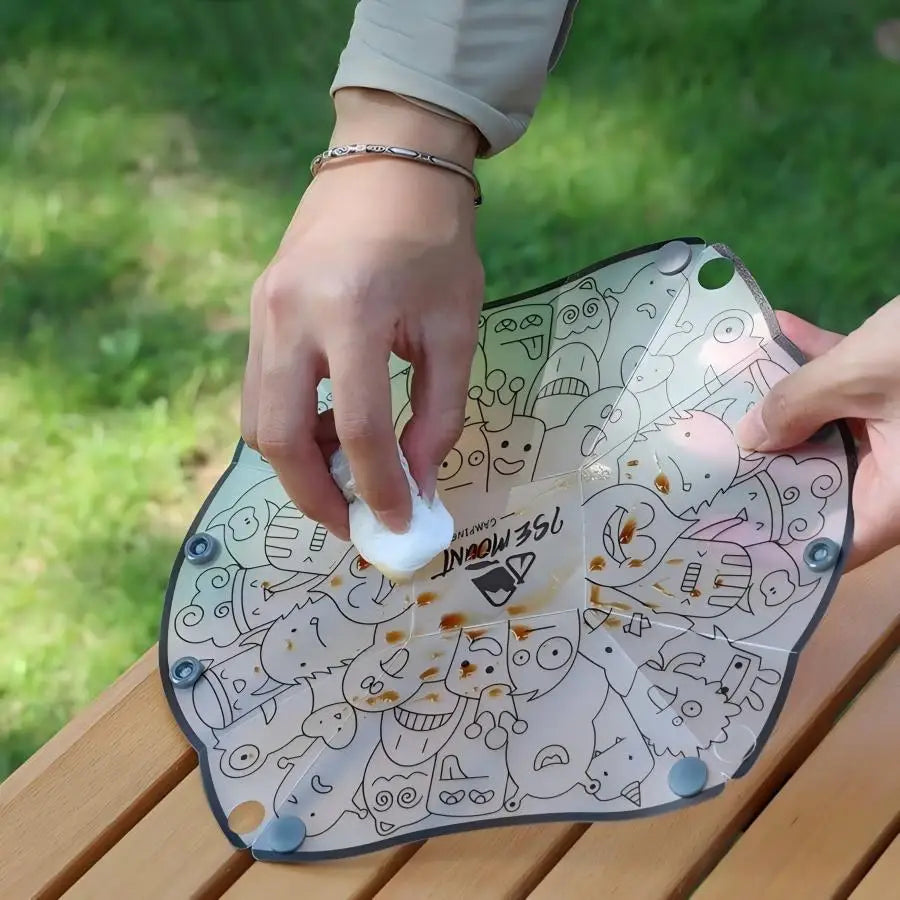 Sammenleggbart turservise – tallerken, skål og kopp